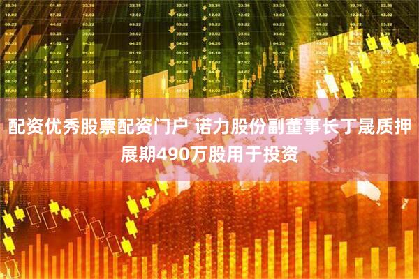 配资优秀股票配资门户 诺力股份副董事长丁晟质押展期490万股用于投资